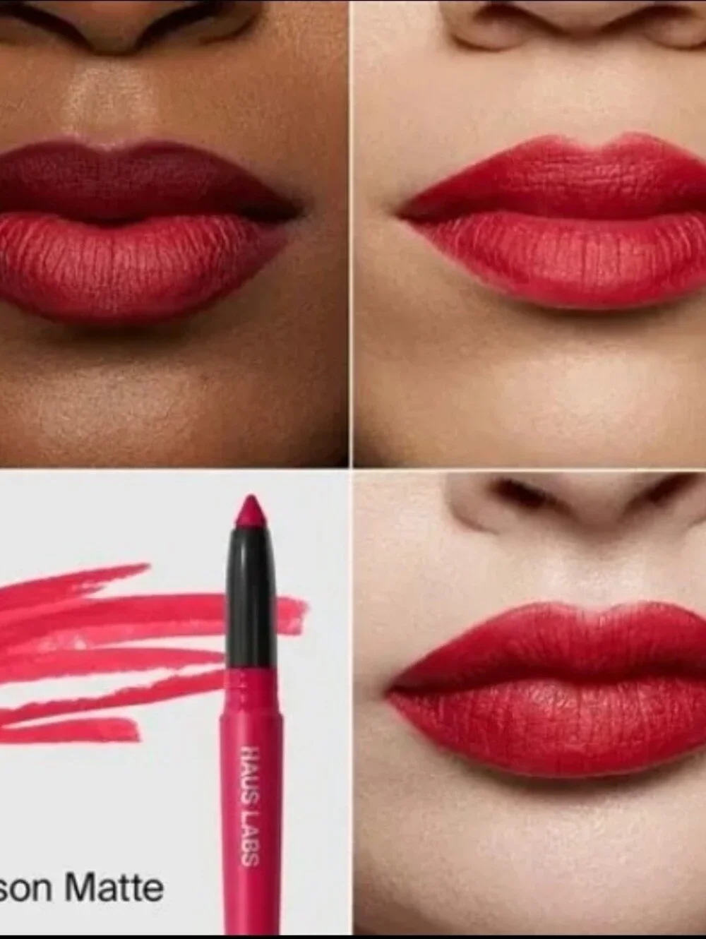 Set Of 3 Haus Labs By Lady Gaga Le Monster Lip Crayon - Crimson Matte